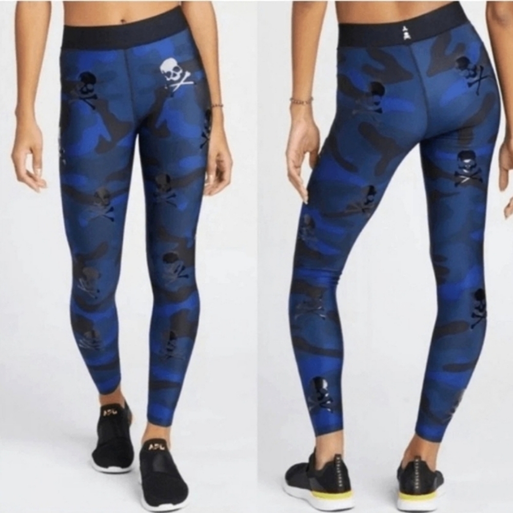 Ultracor X Soulcycle Skull Leggings Blue Camo Size Small